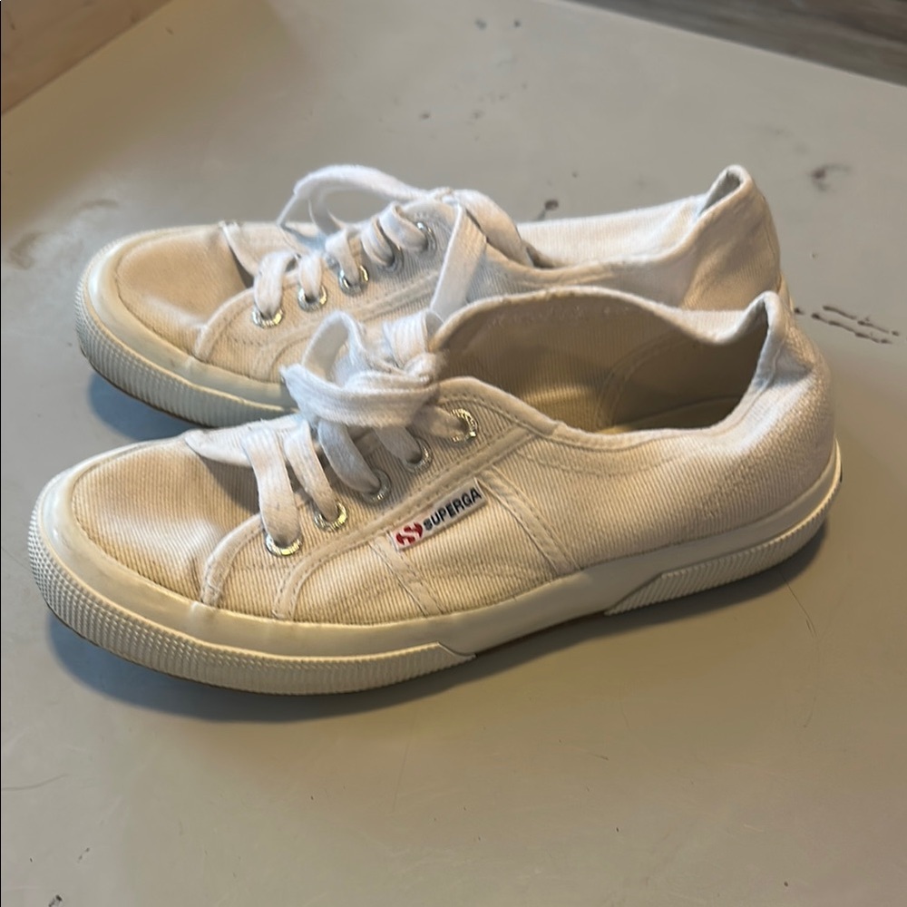 Superga Women's White Canvas Sneakers